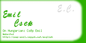 emil csep business card